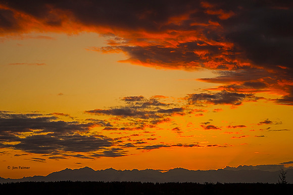 Sunset Olympic Mtns